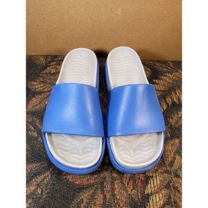 Native Unisex Blue and Light Grey Sandals - Size M6/W8